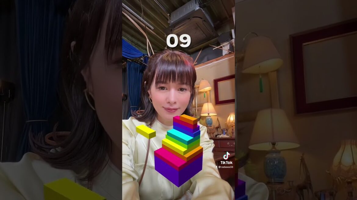 さとう珠緒さん💖目パチパチ💖ブロックチャレンジ!💖