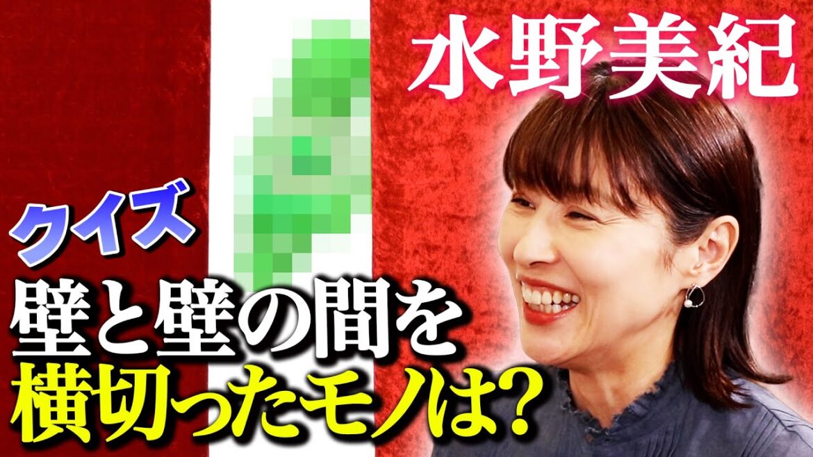 【クイズ】壁と壁の間を通るモノを当てろ!【水野美紀の映画生活】
