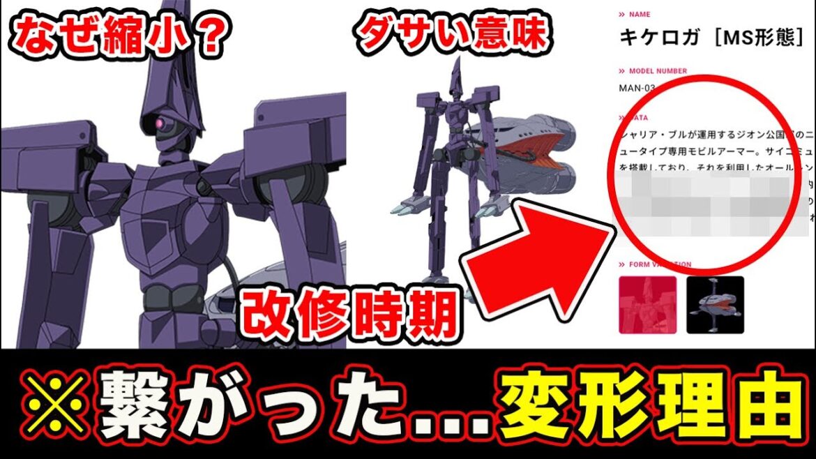 【ジークアクス】キケロガ変形の本当の意味とサイズダウンの理由。二ャアン搭乗サイコミュMS・公式説明文の文脈が【ダサい】【新商品D】【第7話】『機動戦士Gundam GQuuuuuuX(ジークアクス)』