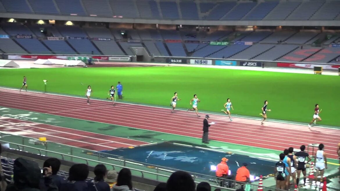 男子4×400mR予選3組 早大(木村 愛敬 野澤 佐藤)3.09.52 2013日本陸上競技選手権リレー Waseda University1st