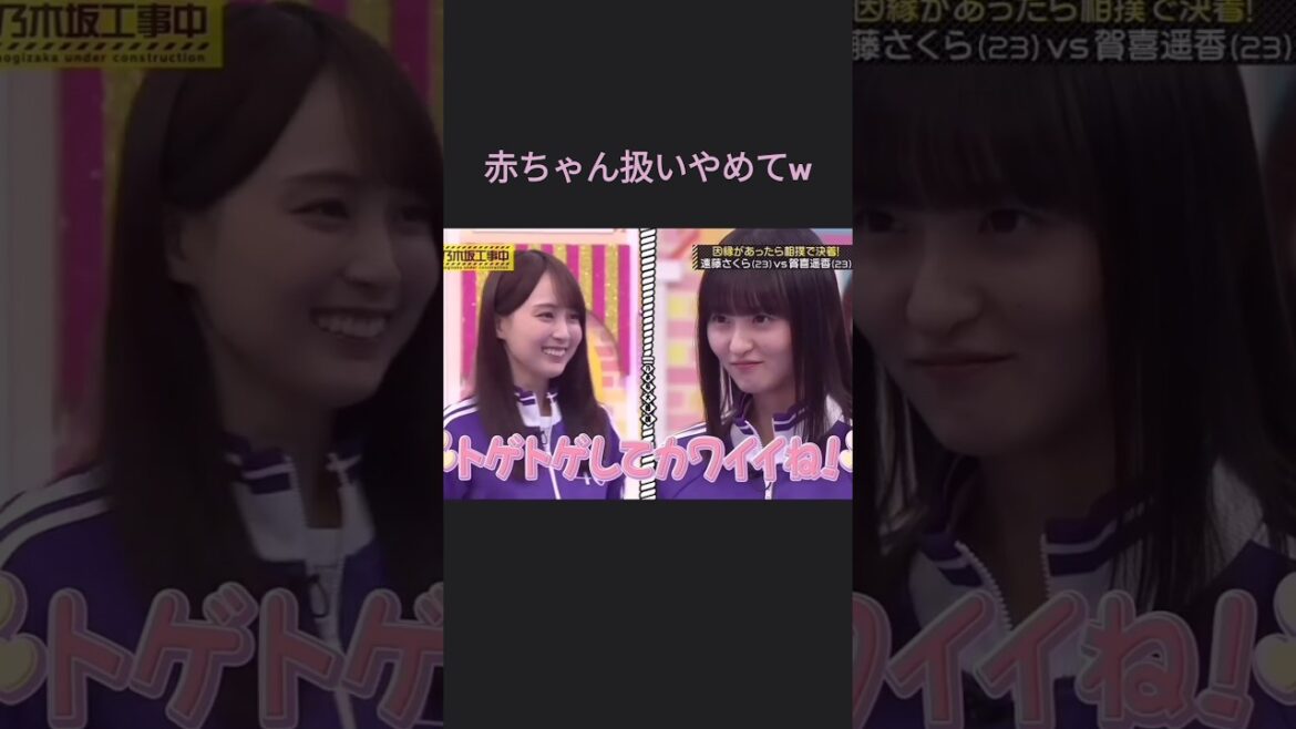3歳くらいと思われてる遠藤さくらちゃんw 因縁相撲 #賀喜遥香 #乃木坂46