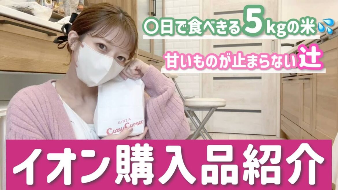 【イオン購入品紹介】○日で食べきる5kgの米問題と辻の止まらない甘いもの欲🤤🍰