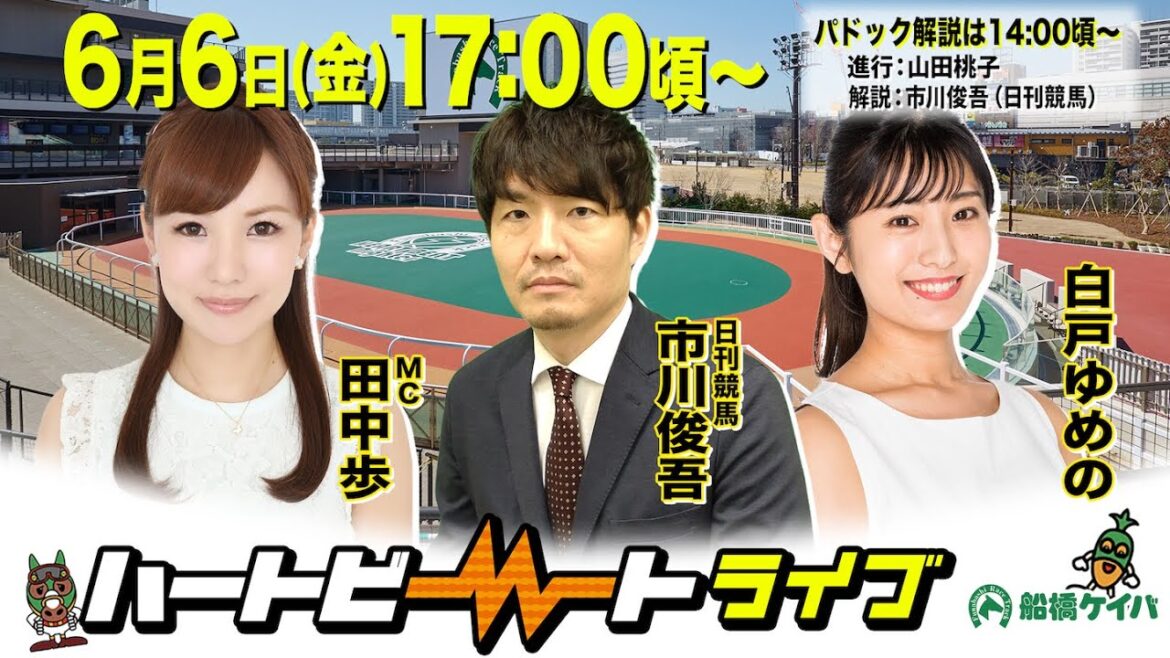 【船橋競馬】ハートビートライブ #200【前半パドック解説 進行:山田桃子/解説:市川俊吾(日刊競馬)】【後半出演 進行:田中歩/ゲスト:白戸ゆめの/解説:市川俊吾(日刊競馬)】