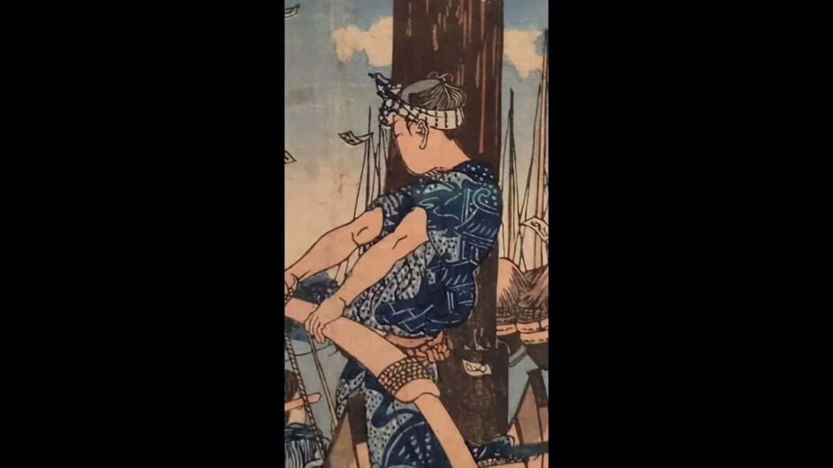 歌川国芳 (1797~1861)《東都名所・佃嶋》大判 錦絵 一枚落款:一勇斎国芳江戸時代・19世紀 東京国立博物館 蔵