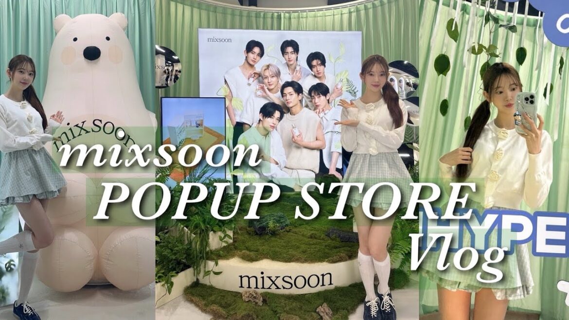 Vlog🍃🫧mixsoonの期間限定POPUPに潜入!写真映え/スキンケア/韓国コスメ🇰🇷🤍