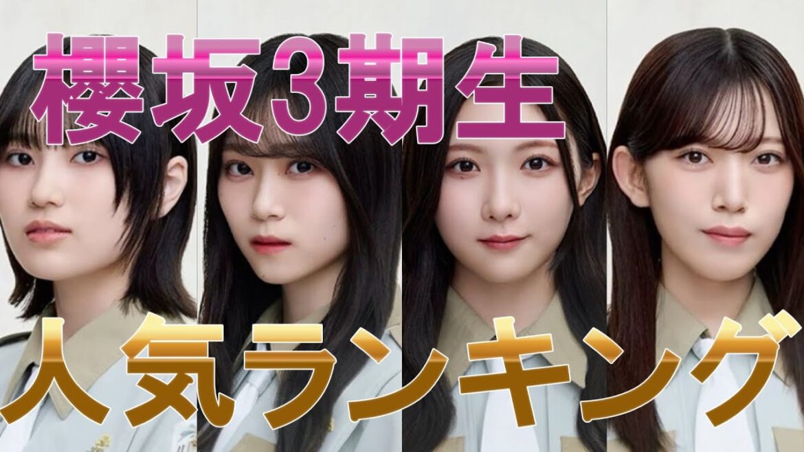 【1位はまさかの・・・】櫻坂3期生 最新人気ランキング