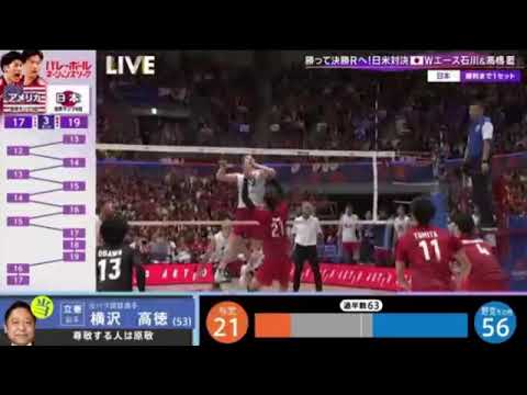 【日本×アメリカ】バレーボールネーションズリーグ男子2025<見逃し配信/無料フル/ライブ/再放送>2025年7月20日 LIVE FULL