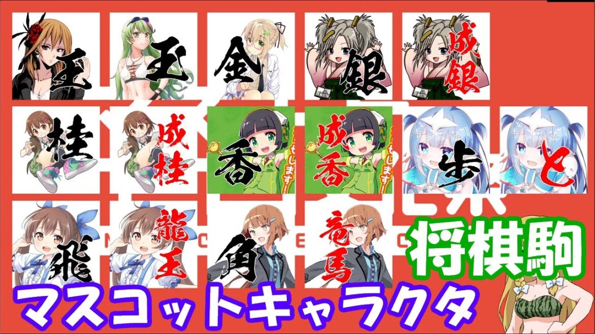 【マスコットアプリ文化祭】マスコットキャラクター将棋駒を作ってみた!