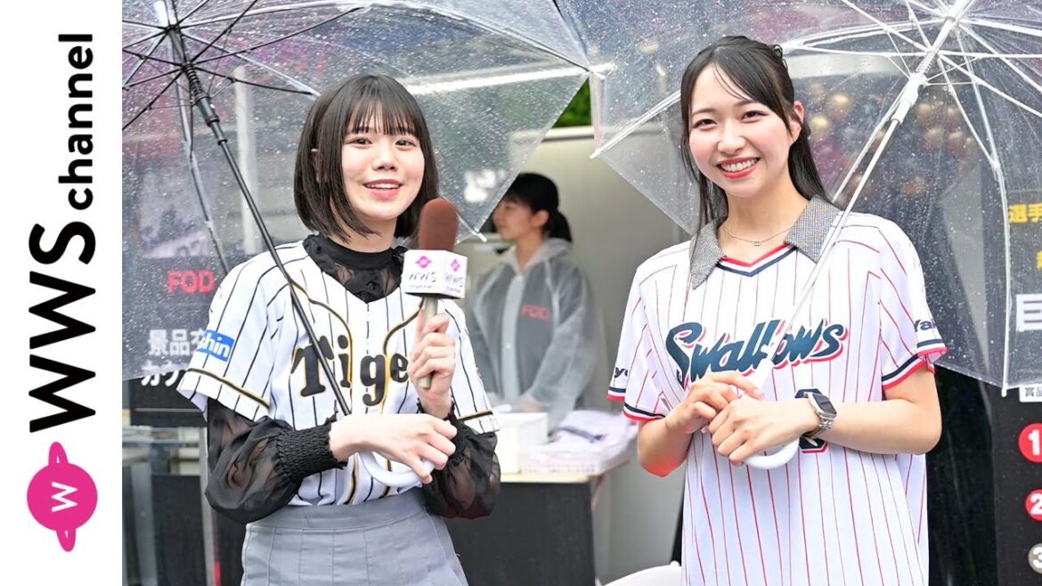 竹内ななみ&一ノ瀬のこ、野球ユニフォーム姿でFODブースをレポート!<応燕はFODで!ナイター!>