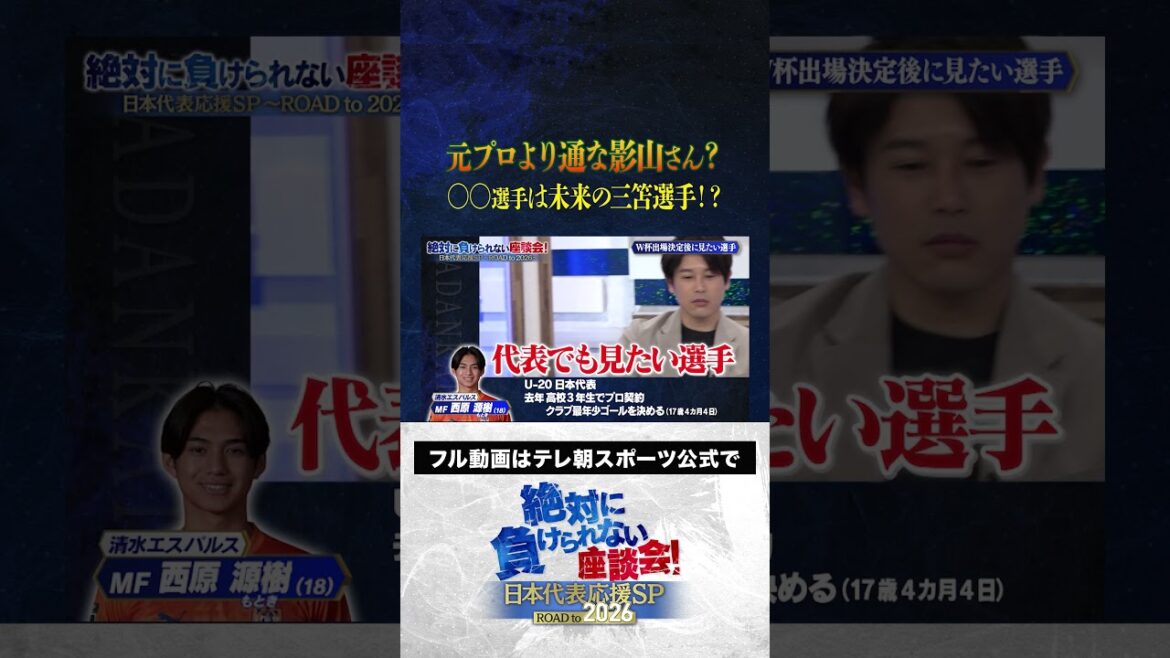 【注目】サッカーW杯アジア最終予選 影山さん注目!〇〇選手は未来の三笘選手!? #サッカー日本代表 #内田篤人 #槙野智章 #松木安太郎 #影山優佳 #絶対に負けられない座談会 #shorts