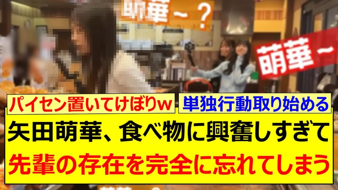 矢田萌華、食べ物に興奮しすぎて先輩の存在を完全に忘れてしまうwww【乃木坂46・久保史緒里・佐藤璃果・乃木坂配信中・乃木坂工事中】