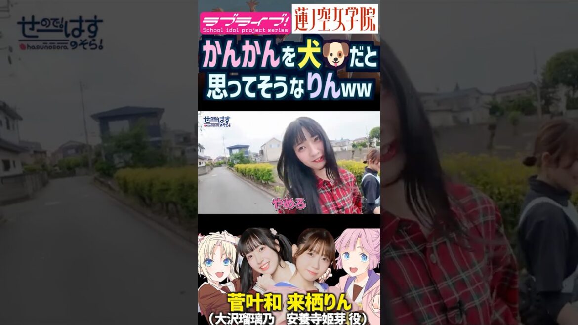 【蓮ノ空】菅叶和を犬🐶だと思ってそうな来栖りん【Link! Like! ラブライブ!】#shorts リンクラ かんかん 声優 大沢瑠璃乃 ワンちゃん わんわんな