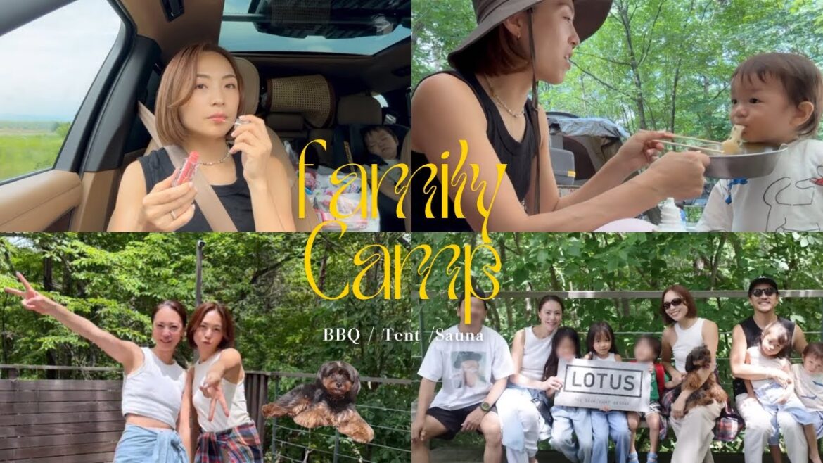 【子連れキャンプ】浅見れいなfamilyと大自然BBQ&プライベートサウナ🏕️