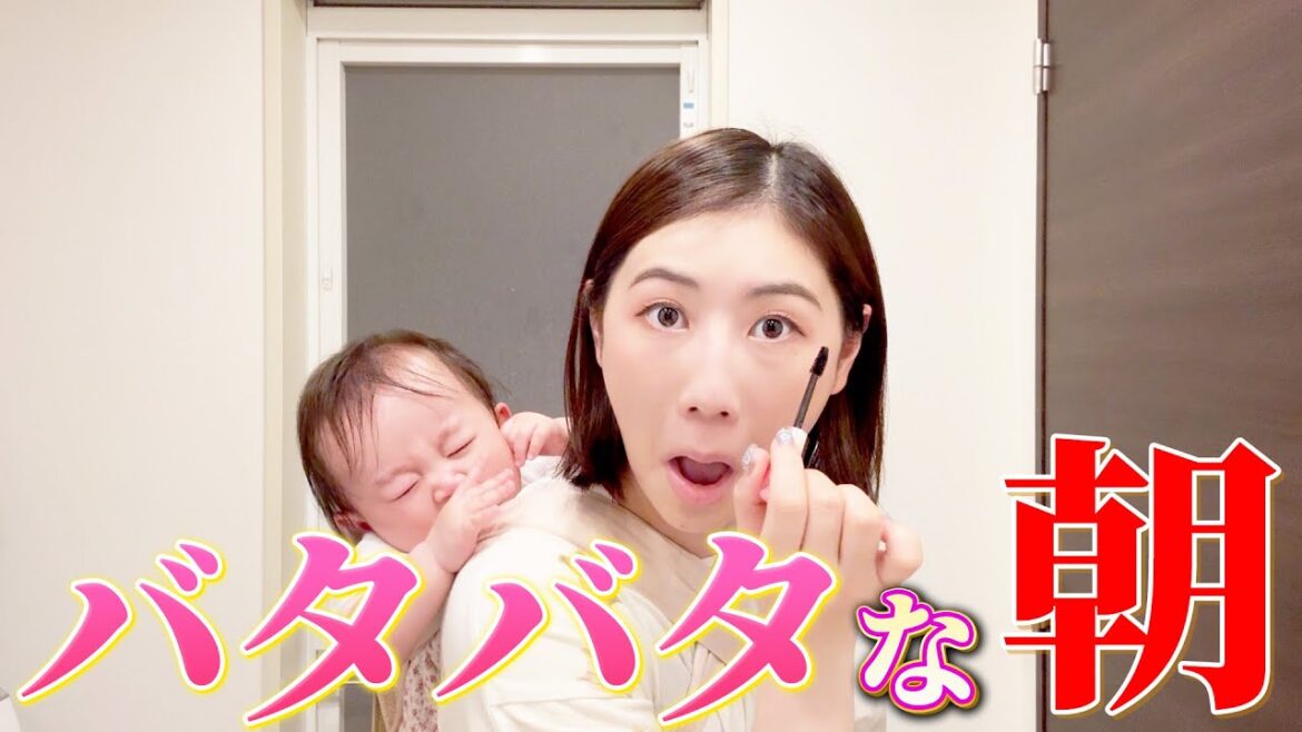 娘がぐするのでおんぶしながら支度してます😂