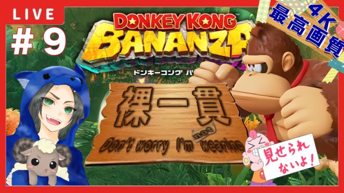 【全裸縛りプレイ】脳筋ドンキーがゆく!#9 【ドンキーコングバナンザ】