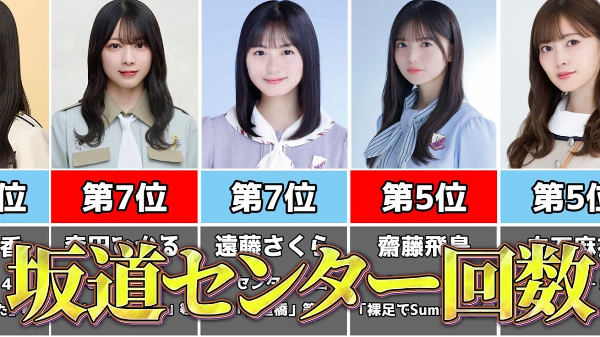 【坂道アイドル】センター回数ランキング