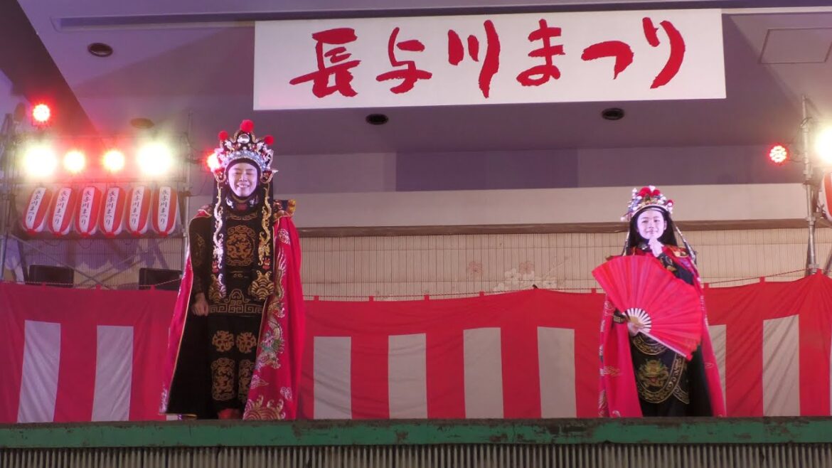九蘭・双人変面ショー 小林奈々・妃那 長与川まつり2025 長与町総合公園 2025年8月24日