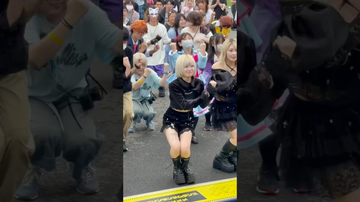 【路上ランダムダンス】Bling-Bang-Bang-Born – Creepy Nuts 踊ってみた!#shorts #BBBBダンス