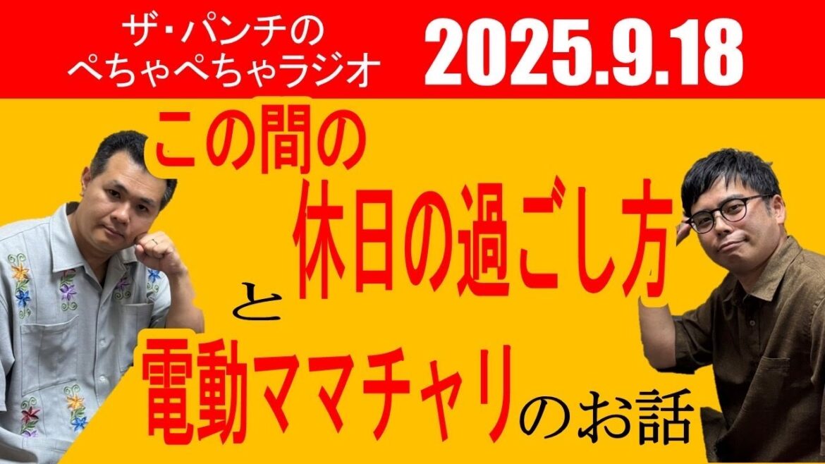ザ・パンチのぺちゃぺちゃラジオ#29「この間の休日の過ごし方と電動ママチャリのお話」