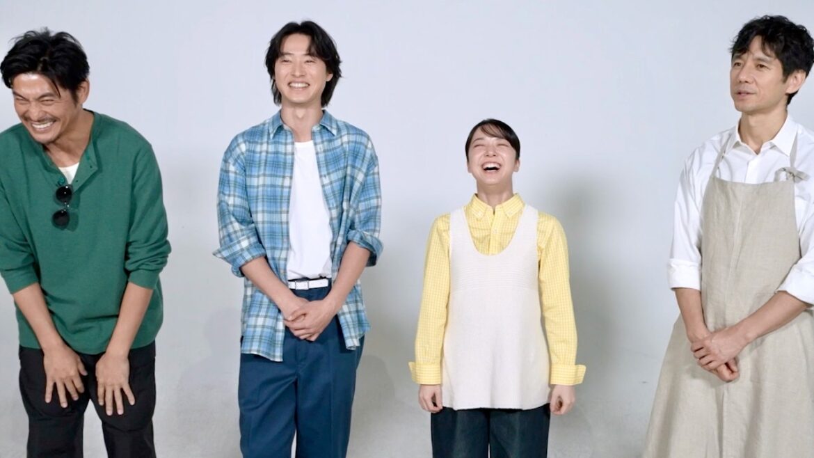 上白石萌音の一言に一同爆笑!山崎賢人、坂口憲二、西島秀俊がコントのようなテンポを生む/サントリー生ビール CM