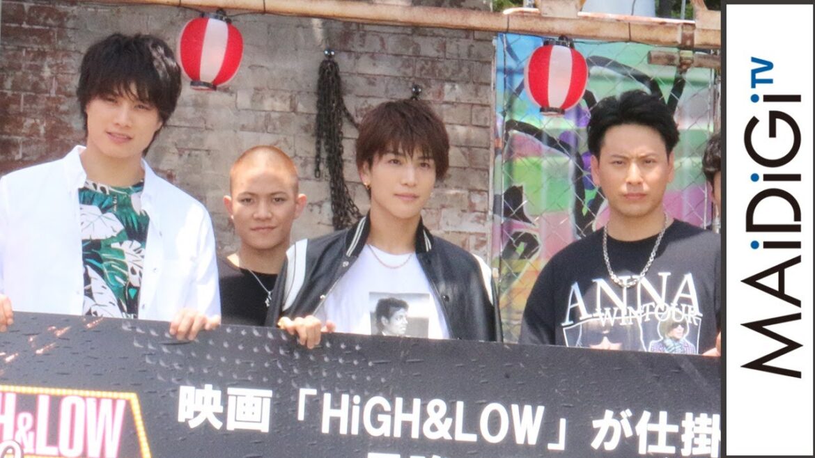 岩田剛典、鈴木伸之、山下健二郎ら“山王連合会”がよみうりランドに集結!「HiGH&LOW THE LAND」「HiGH&LOW THE MUSEUM」発表会1