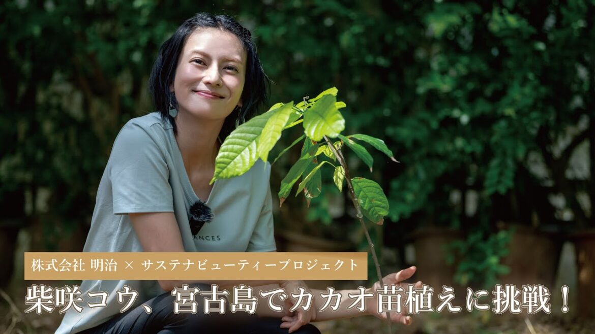 柴咲コウ、宮古島でカカオ苗植えに挑戦!【サステナビューティープロジェクト】