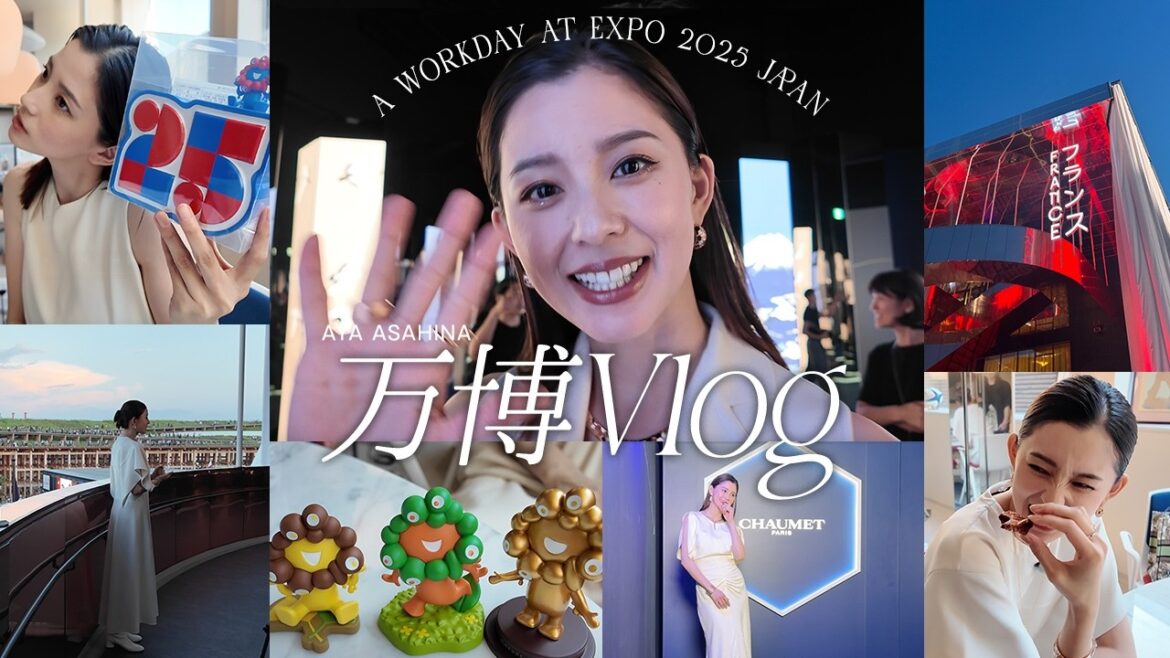 万博でお仕事VLOG|フランス館にて撮影の1日!合間にお土産コーナーでしっかり爆買もしました🇫🇷🤍