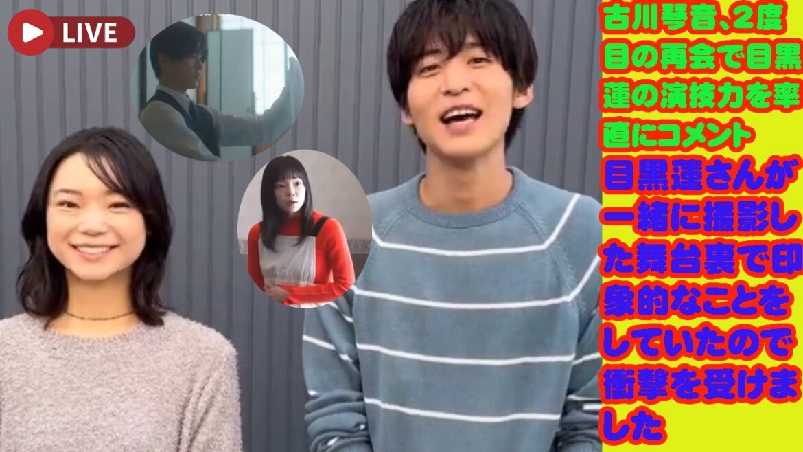 『独占インタビュー』: 古川琴音、2度目の再会で目黒蓮の演技力を率直にコメント 目黒蓮さんが一緒に撮影した舞台裏で印象的なことをしていたので衝撃を受けました