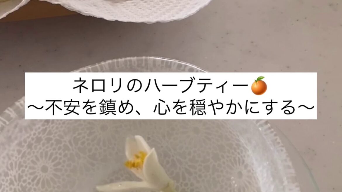 ネロリ(オレンジフラワー)のハーブティー〜不安を鎮め、心を穏やかにする〜