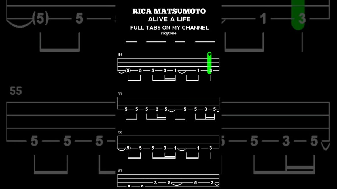 【BASS TAB】KAMEN RIDER RYUKI OP | 松本梨香 (RICA MATSUMOTO) – ALIVE A LIFE #shorts #basstabs
