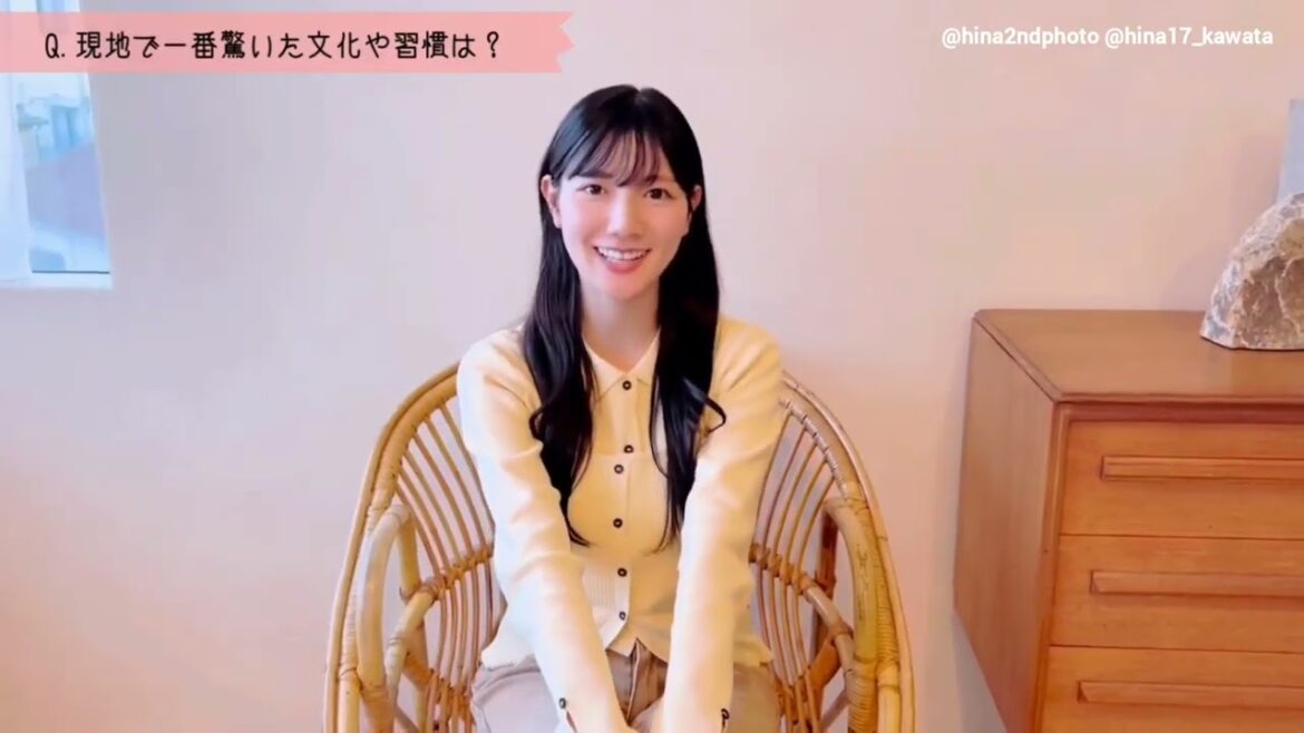 河田陽菜 #一問一ひな 現地で一番驚いた文化や習慣は?写真集発売まであと23日!