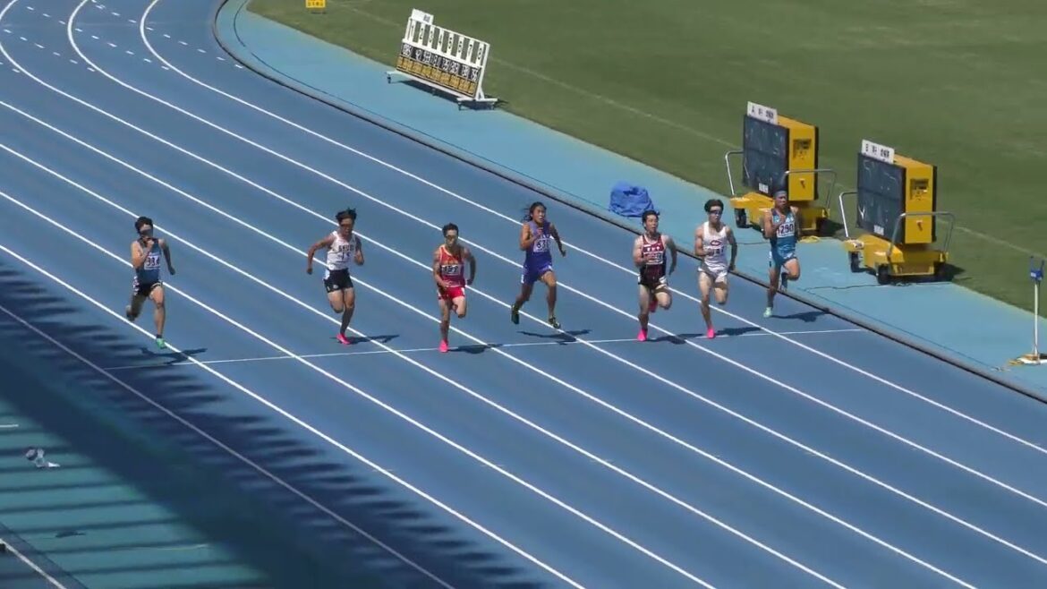 男子100m 準決勝-1 M100m Semi Final-1 第96回関東陸上競技選手権大会 2023.8.19 4K_ultraHD