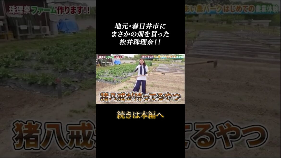 地元・春日井に自分の畑を買った松井珠理奈!!#shorts