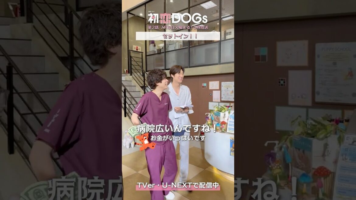 『#初恋DOGs』メイキング🐶ワンちゃんと戯れるみんな #成田凌 #ナイヌ #萩原利久 #野呂佳代