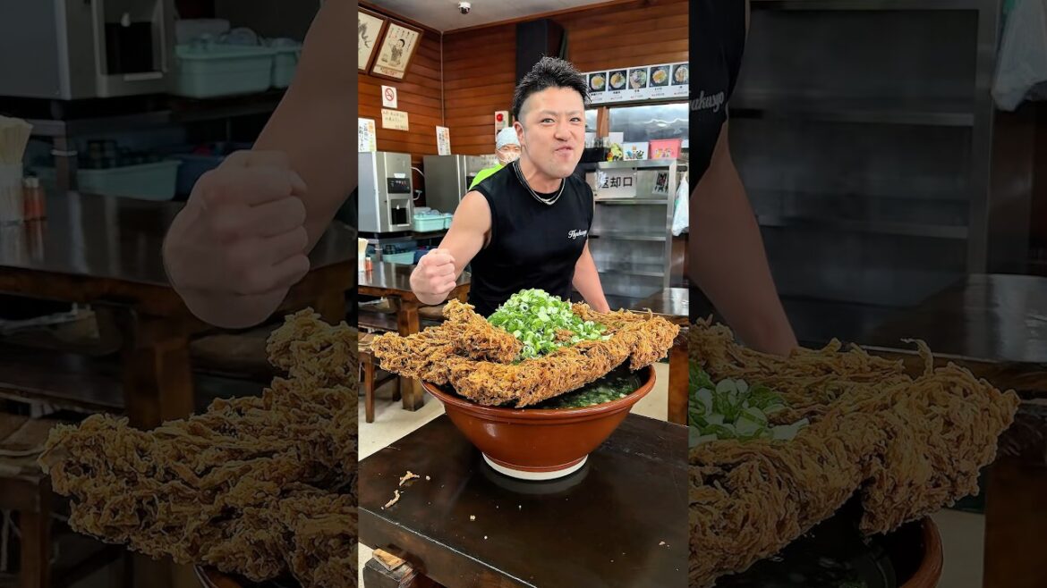 君は食べれるか!10人前超特盛の将軍盛りうどん🍜【宮崎 百姓うどん】