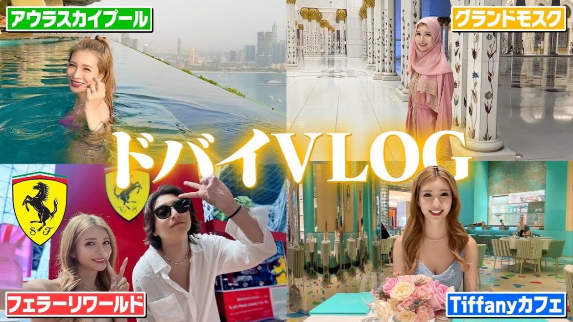 【vlog】世界一速いジェットコースターでヌーブラ状態⁉︎モスク出禁⁉︎ハプニングだらけの岡田夫婦6泊7日のドバイ旅行✈️