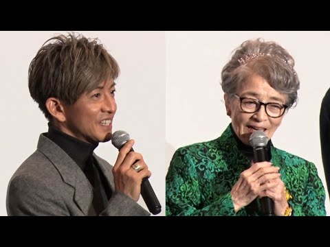 倍賞千恵子、木村拓哉の誕生日を祝福(映画「TOKYOタクシー」通天閣タクシーセレモニー&舞台あいさつ in 大阪/倍賞千恵子 木村拓哉 山田洋次監督)