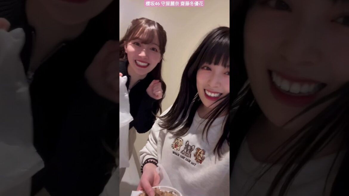 櫻坂46 齋藤冬優花 守屋麗奈 これからご飯を食べるふーちゃんとれなちゃん♪ ツアー 愛知公演 お疲れ様でした!