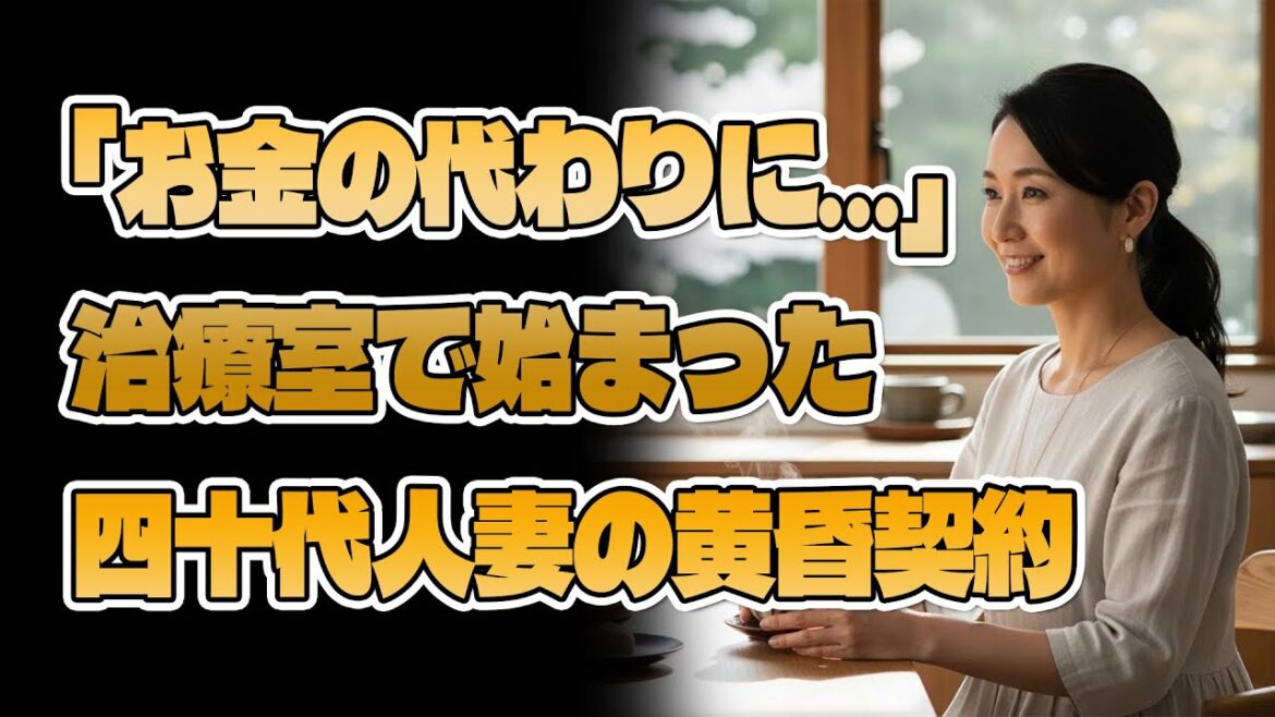 【シニア恋愛】妻に捨てられた歯科院長と孤独な人妻、治療室から始まった危険な取引