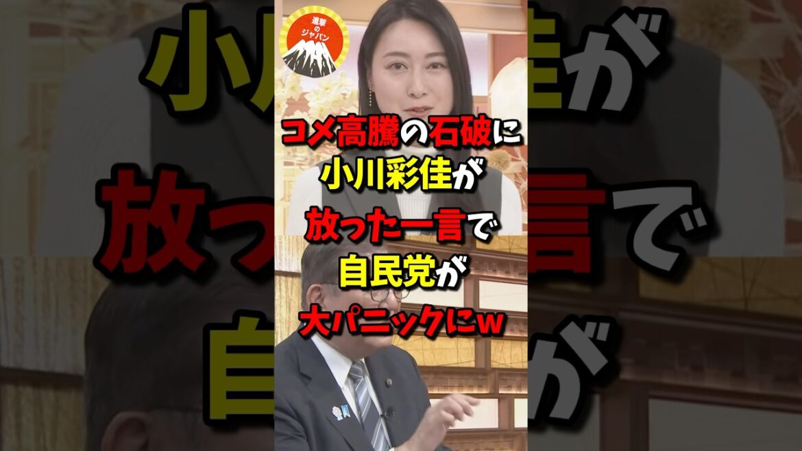 🔥10万再生突破!!コメ高騰の石破に小川彩佳が放った一言で自民党が大パニックにw