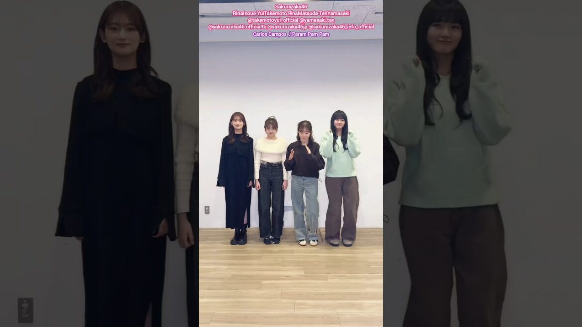櫻坂46 ぴあ★ちぇーれ♪井上梨名 武元唯衣 松田里奈 山﨑天 Carlos Campos Param Pam Pam Sakurazaka46