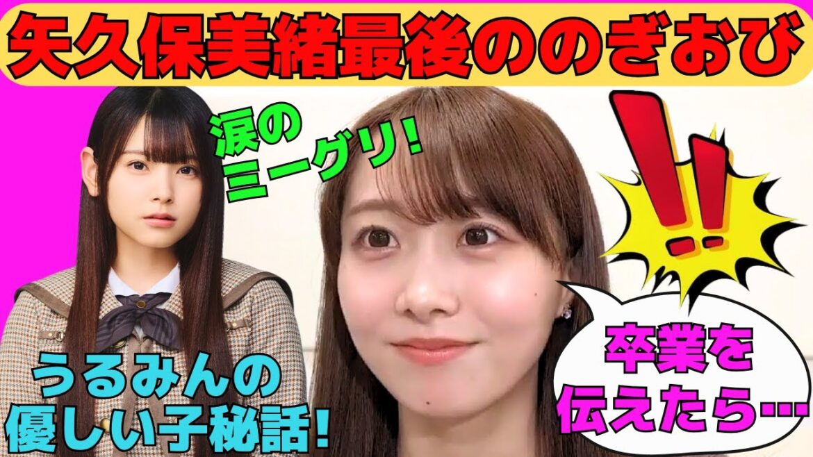 【矢久保美緒】矢久保美緒の卒業前最後ののぎおび/みんな涙の最後のミーグリ/森平麗心の優しい子秘話/乃木坂加入前、中学生ファン時代のライブの思い出/文字起こし(乃木坂46・のぎおび)