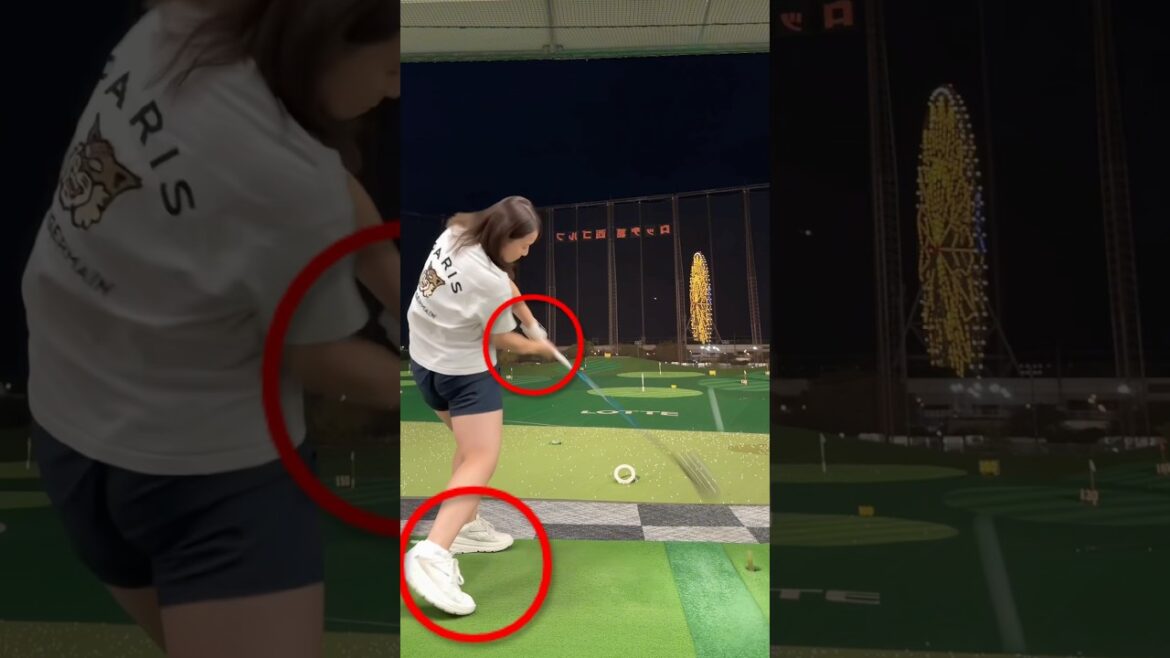 【飛距離が伸びるスイングのコツは〇〇!?】最長記録342yd!大和田紗羅のドライバーショット!飛距離アップ ゴルフレッスン ヘッドスピードアップ #short #shorts #shortsvideo