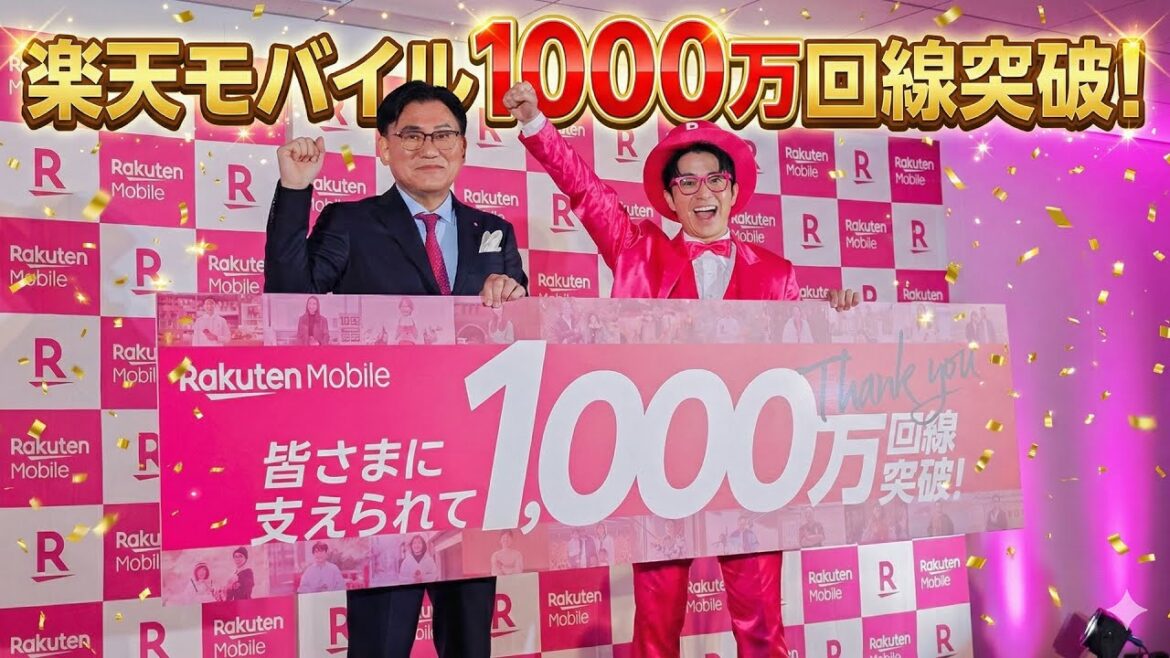 【クリスマスの奇跡】三木谷会長&藤森慎吾が絶叫!楽天モバイル1,000万回線達成の瞬間とKDDIへの感謝【純金SIM当たる】