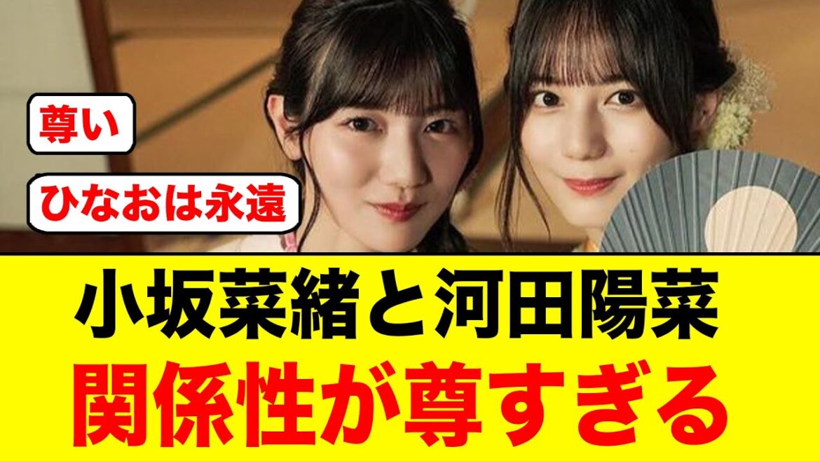 小坂菜緒と河田陽菜、関係性がガチで尊すぎる件【日向坂46】