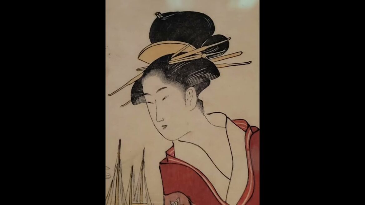 〔重要美術品〕鳥文斎栄之 Chōbunsai Eishi(1756~1829)《高輪海岸美人散步》大判 錦絵(3枚続のうち2枚) 38.1×25.2江戸時代・18世紀 東京国立博物館蔵