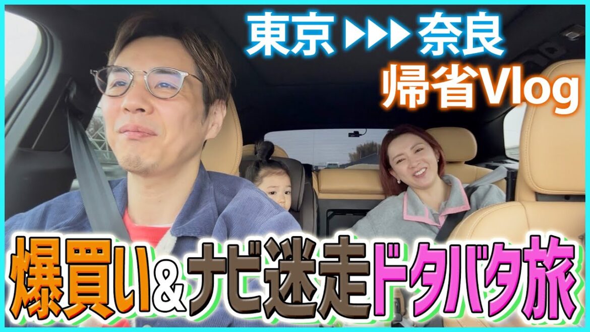 【帰省vlog】渋滞回避ルートが不安すぎる💦SA飯で元気を出す家族ドライブ🚗