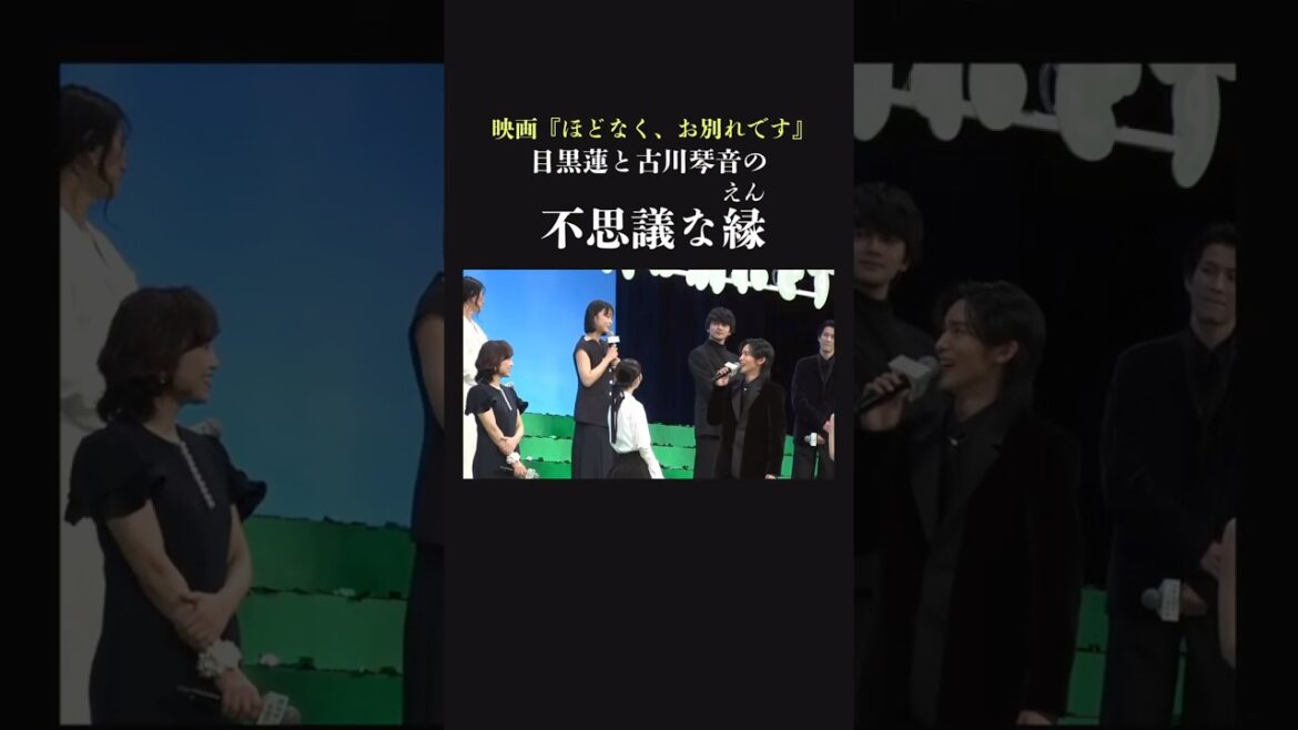 【ご縁】SnowMan 目黒蓮と古川琴音の繋がり。目黒蓮を絶賛。映画『ほどなく、お別れです』