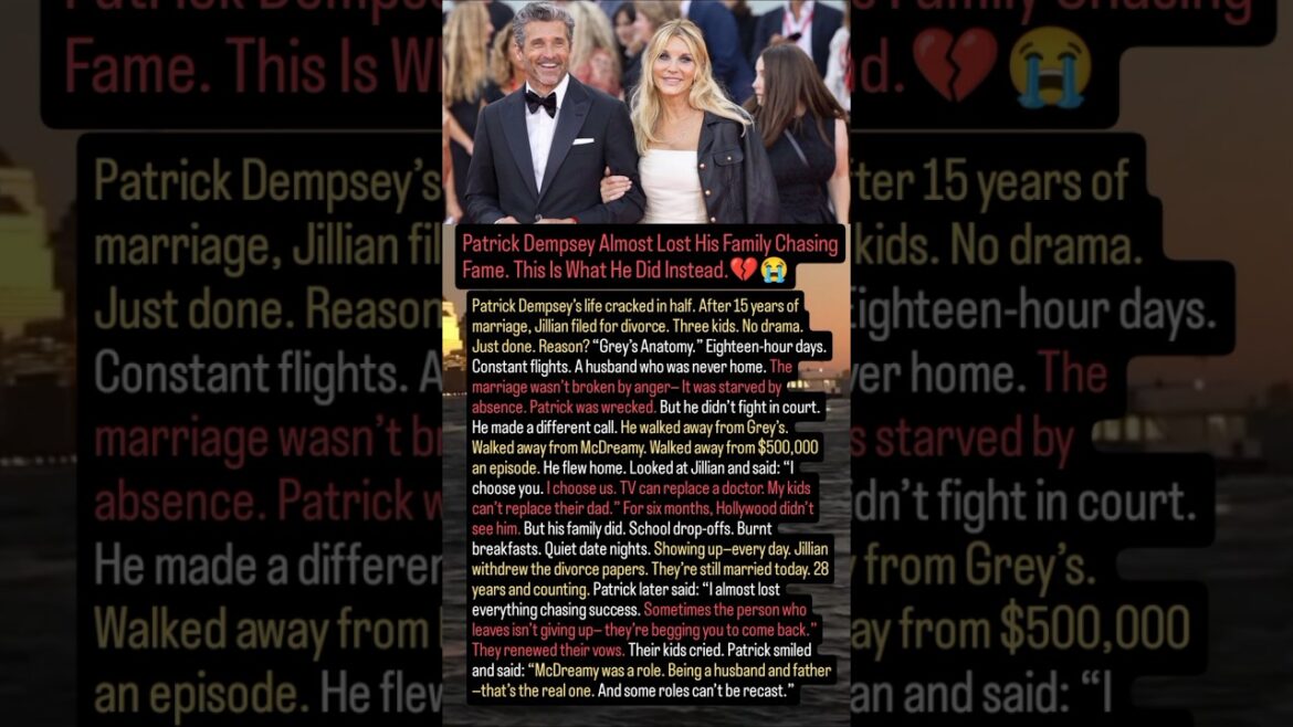 Patrick Dempsey Almost Lost His Family Chasing Fame. This Is What He Did Instead.