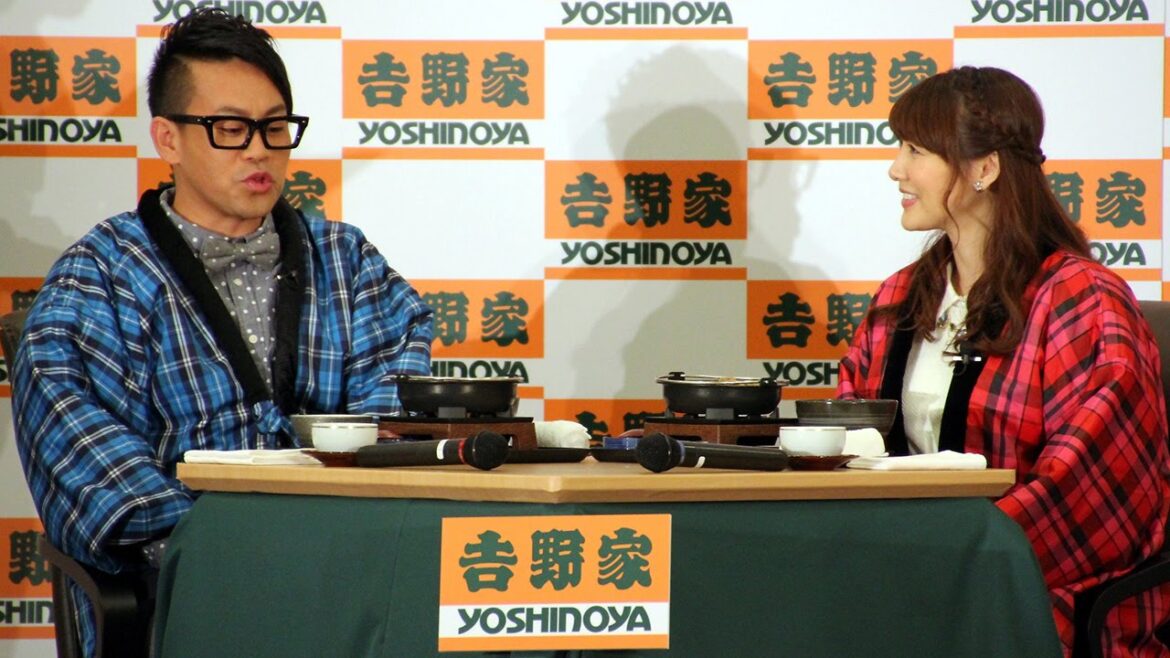 安めぐみ、宮川大輔が登場!「吉野家」記者発表会(1)